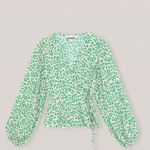 [Ganni] brand new wrap blouse (size 34)